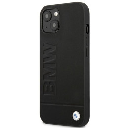 BMW Leather Stamp dėklas iPhone 14 Plus - juodas