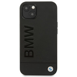 BMW Leather Stamp dėklas iPhone 14 Plus - juodas