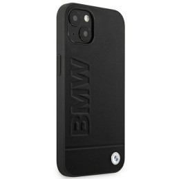 BMW Leather Stamp dėklas iPhone 14 Plus - juodas