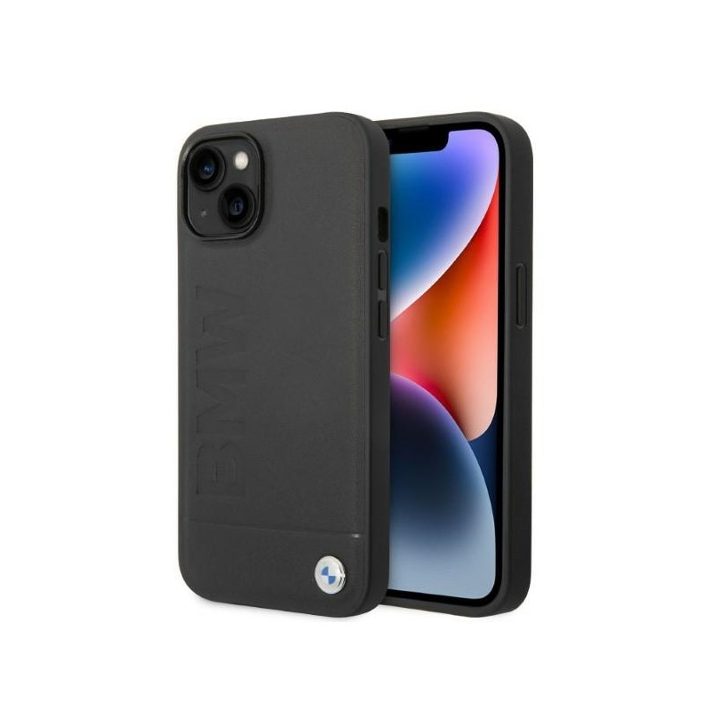 BMW Signature Logo Imprint MagSafe dėklas iPhone 14 Plus - juodas