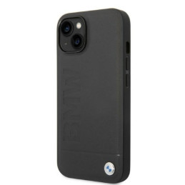 BMW Signature Logo Imprint MagSafe dėklas iPhone 14 Plus - juodas