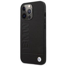 BMW Signature Logo Imprint MagSafe dėklas iPhone 14 Pro Max - juodas