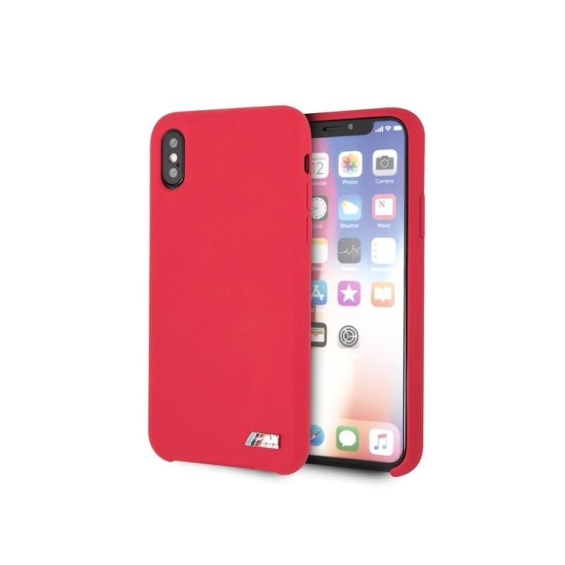 BMW Silicone M Collection dėklas iPhone X / Xs - raudonas