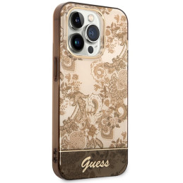 Guess Porcelain Collection dėklas, skirtas iPhone 14 Pro - smėlio spalvos