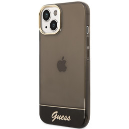 Guess Permatomas dėklas iPhone 14 Plus - juodas