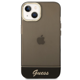 Guess Permatomas dėklas iPhone 14 Plus - juodas