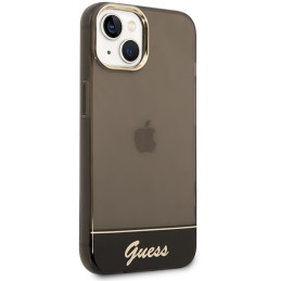 Guess Permatomas dėklas iPhone 14 Plus - juodas
