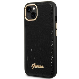 Guess Croco Collection dėklas iPhone 14 Plus - juodas