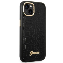 Guess Croco Collection dėklas iPhone 14 Plus - juodas