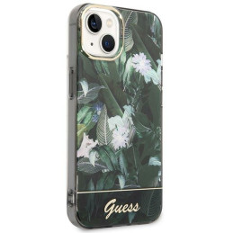 Guess Jungle Collection dėklas iPhone 14 Plus - žalias