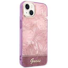 Guess Jungle Collection dėklas iPhone 14 Plus - rožinis