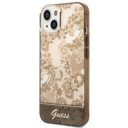 Guess Porcelain Collection dėklas, skirtas iPhone 14 Plus - smėlio spalvos