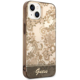 Guess Porcelain Collection dėklas, skirtas iPhone 14 Plus - smėlio spalvos