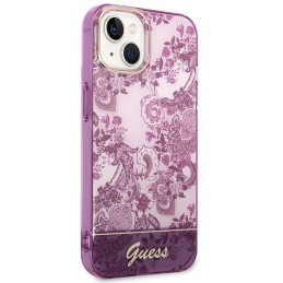 Guess Porcelain Collection dėklas, skirtas iPhone 14 Plus - fuksijos spalvos