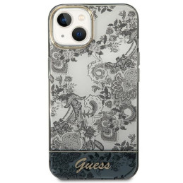 Guess Porcelain Collection dėklas, skirtas iPhone 14 Plus - pilkas