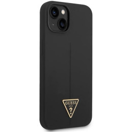 Guess Silicone Triangle dėklas iPhone 14 Plus - juodas