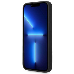 Guess Silicone Triangle dėklas iPhone 14 Plus - juodas