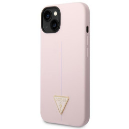 Guess Silicone Triangle dėklas iPhone 14 Plus - violetinis