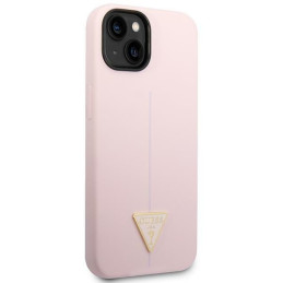 Guess Silicone Triangle dėklas iPhone 14 Plus - violetinis