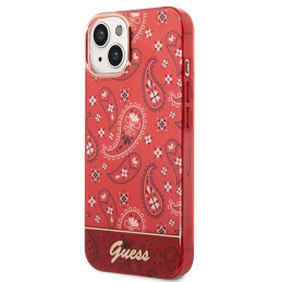 Guess GUHCP14SHGBNHR iPhone 14 6,1 colio raudonas / raudonas kietas dėklas Bandana Paisley