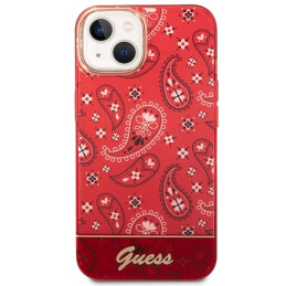 Guess GUHCP14SHGBNHR iPhone 14 6,1 colio raudonas / raudonas kietas dėklas Bandana Paisley