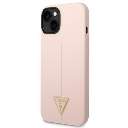 Guess Silicone Triangle dėklas iPhone 14 - rožinis