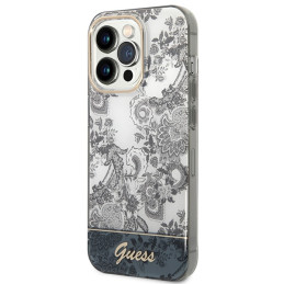 Guess Porcelain Collection dėklas, skirtas iPhone 14 Pro Max - pilkas