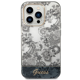 Guess Porcelain Collection dėklas, skirtas iPhone 14 Pro Max - pilkas