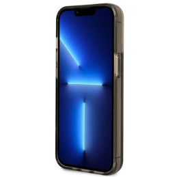 Guess Liquid Glitter Palm Collection dėklas, skirtas iPhone 14 Pro Max - juodas