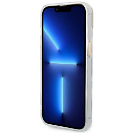 Guess Metal Outline MagSafe dėklas iPhone 14 Plus - auksinis