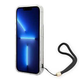 Guess 4G Print Strap dėklas iPhone 14 Pro - rudas