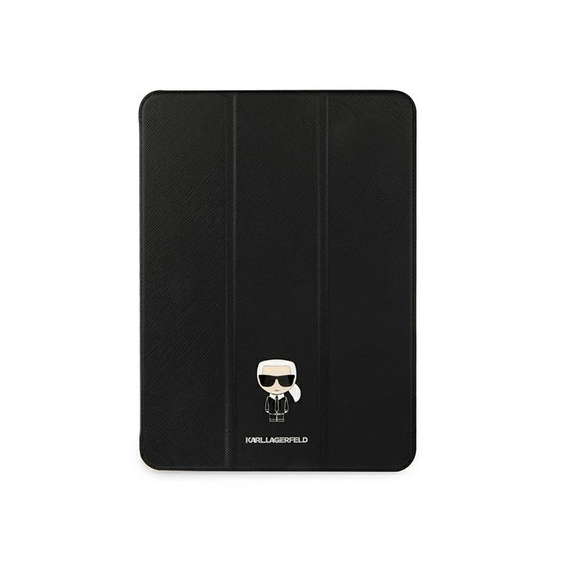 Karl Lagerfeld Saffiano Ikonic Karl dėklas, skirtas iPad 12,9" Pro 2021 - juodas