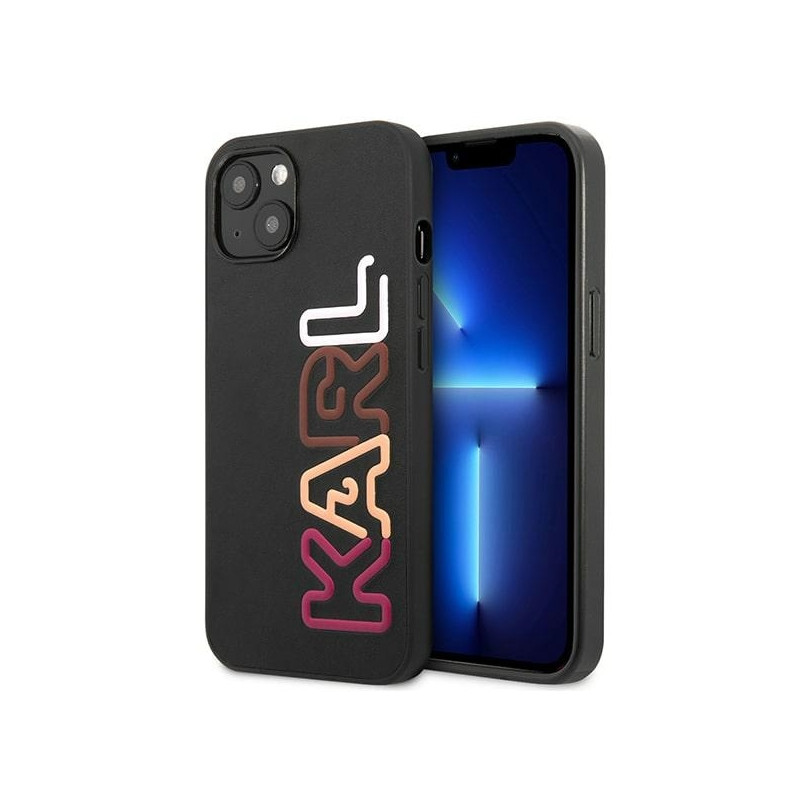 Karl Lagerfeld Multipink Brand dėklas iPhone 13 - juodas