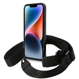 Karl Lagerfeld Color Stripes Strap dėklas iPhone 14 Pro - rožinis
