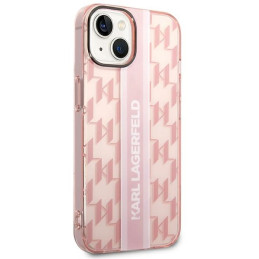 Karl Lagerfeld Mono Vertical Stripe dėklas iPhone 14 Plus - rožinis