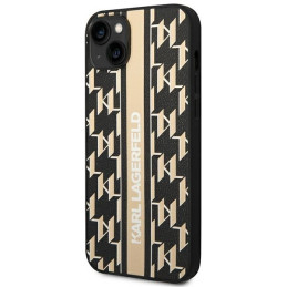 Karl Lagerfeld Monogram Stripe dėklas iPhone 14 Plus - rudas