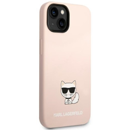 Karl Lagerfeld Silicone Choupette Body dėklas iPhone 14 Plus - šviesiai rožinis
