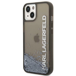 Karl Lagerfeld Liquid Glitter Elong dėklas iPhone 14 - juodas