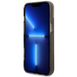 Karl Lagerfeld Liquid Glitter Elong dėklas iPhone 14 - juodas