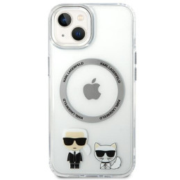 Karl Lagerfeld Karl&Choupette Aluminium MagSafe dėklas iPhone 14 Plus - skaidrus