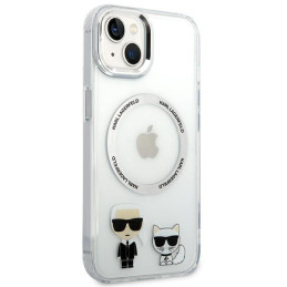 Karl Lagerfeld Karl&Choupette Aluminium MagSafe dėklas iPhone 14 Plus - skaidrus