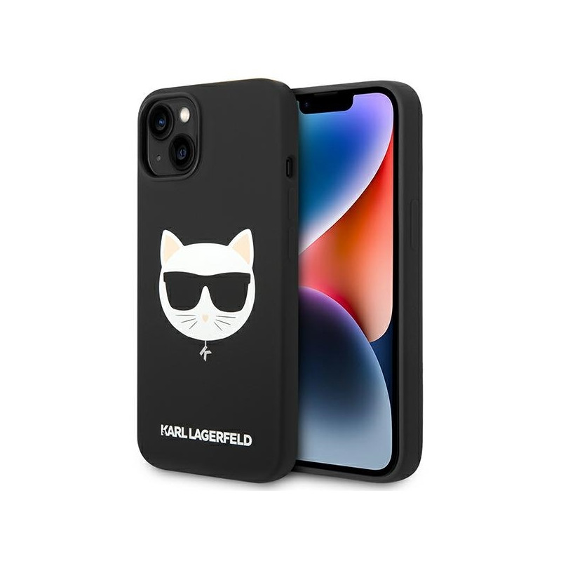 Karl Lagerfeld Silicone Choupette Head MagSafe dėklas iPhone 14 Plus - juodas