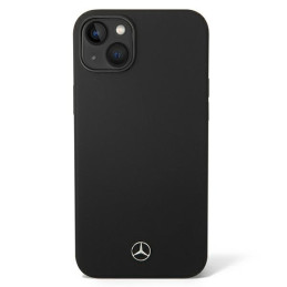 Mercedes Silicone Line MagSafe dėklas iPhone 14 - juodas