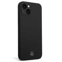 Mercedes Silicone Line MagSafe dėklas iPhone 14 - juodas