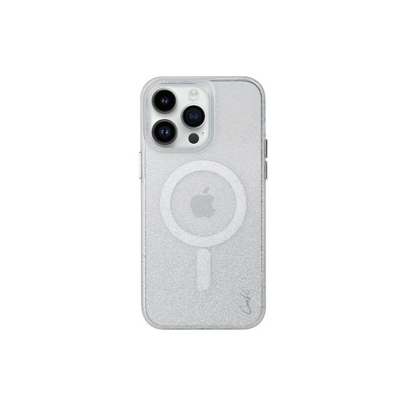 Uniq Coehl Lumino dėklas, skirtas iPhone 14 Pro Max - sidabrinis