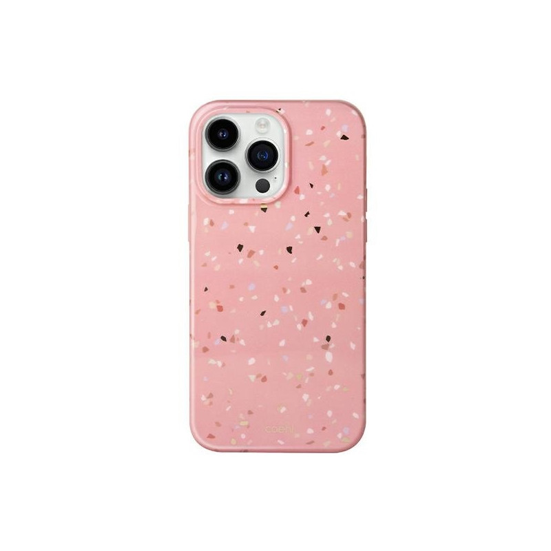 UNIQ Coehl Terrazzo dėklas, skirtas iPhone 14 Pro - rožinis