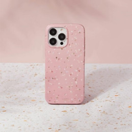 UNIQ Coehl Terrazzo dėklas, skirtas iPhone 14 Pro - rožinis