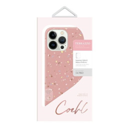 UNIQ Coehl Terrazzo dėklas, skirtas iPhone 14 Pro - rožinis