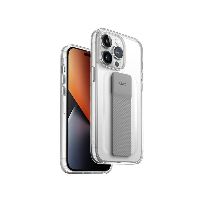 Uniq Heldro Mount dėklas, skirtas iPhone 14 Pro - skaidrus