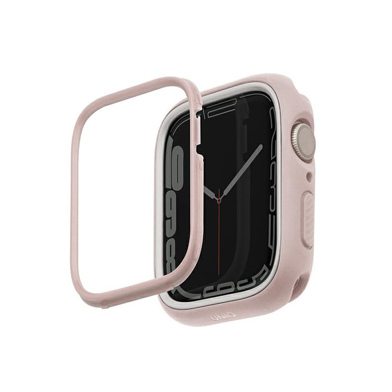 Uniq Moduo dėklas, skirtas Apple Watch 4/ 5/ 6/ 7/ 8/ SE/ SE2 40/ 41mm – rožinė ir balta